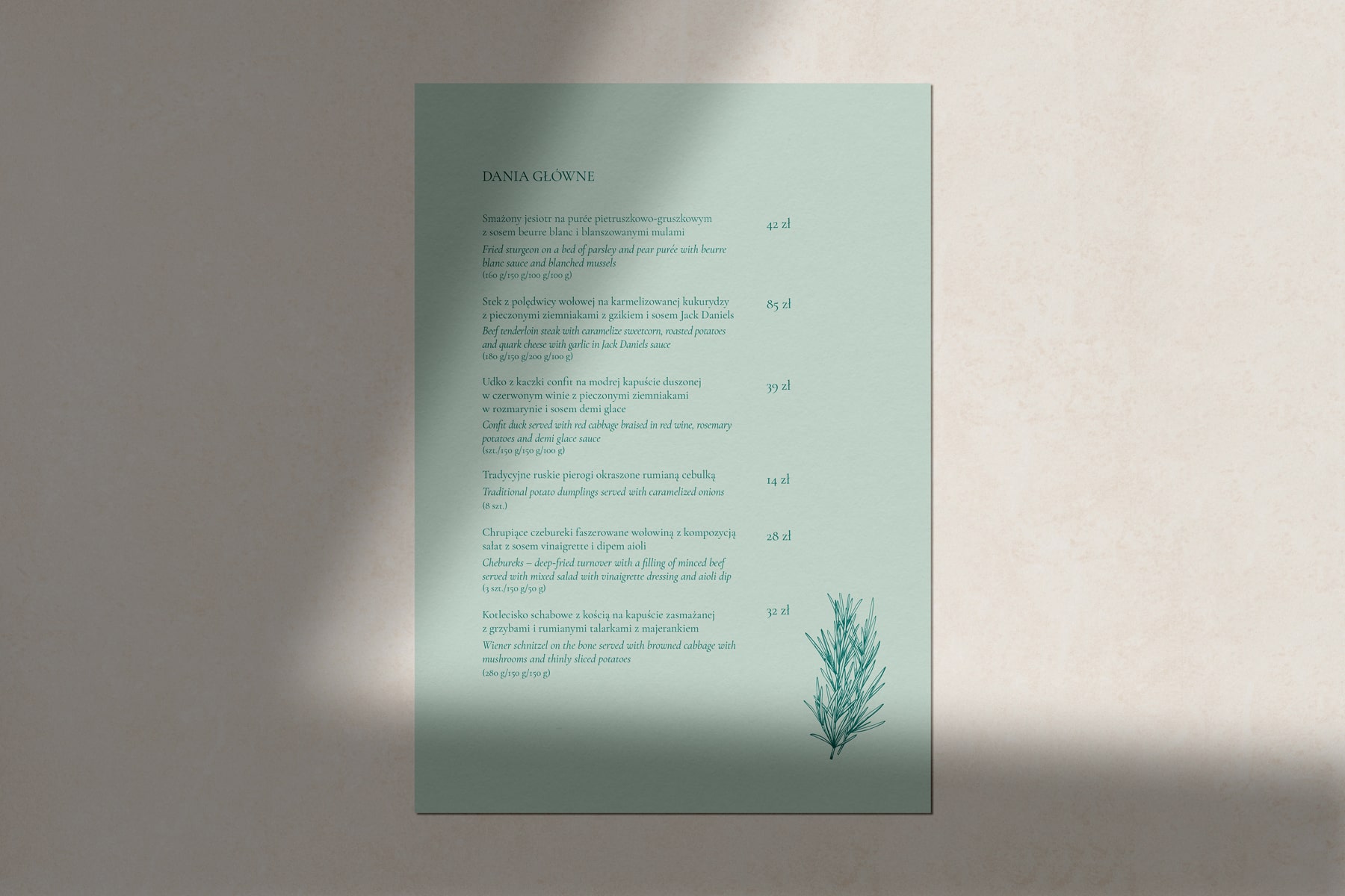 restaurant website design